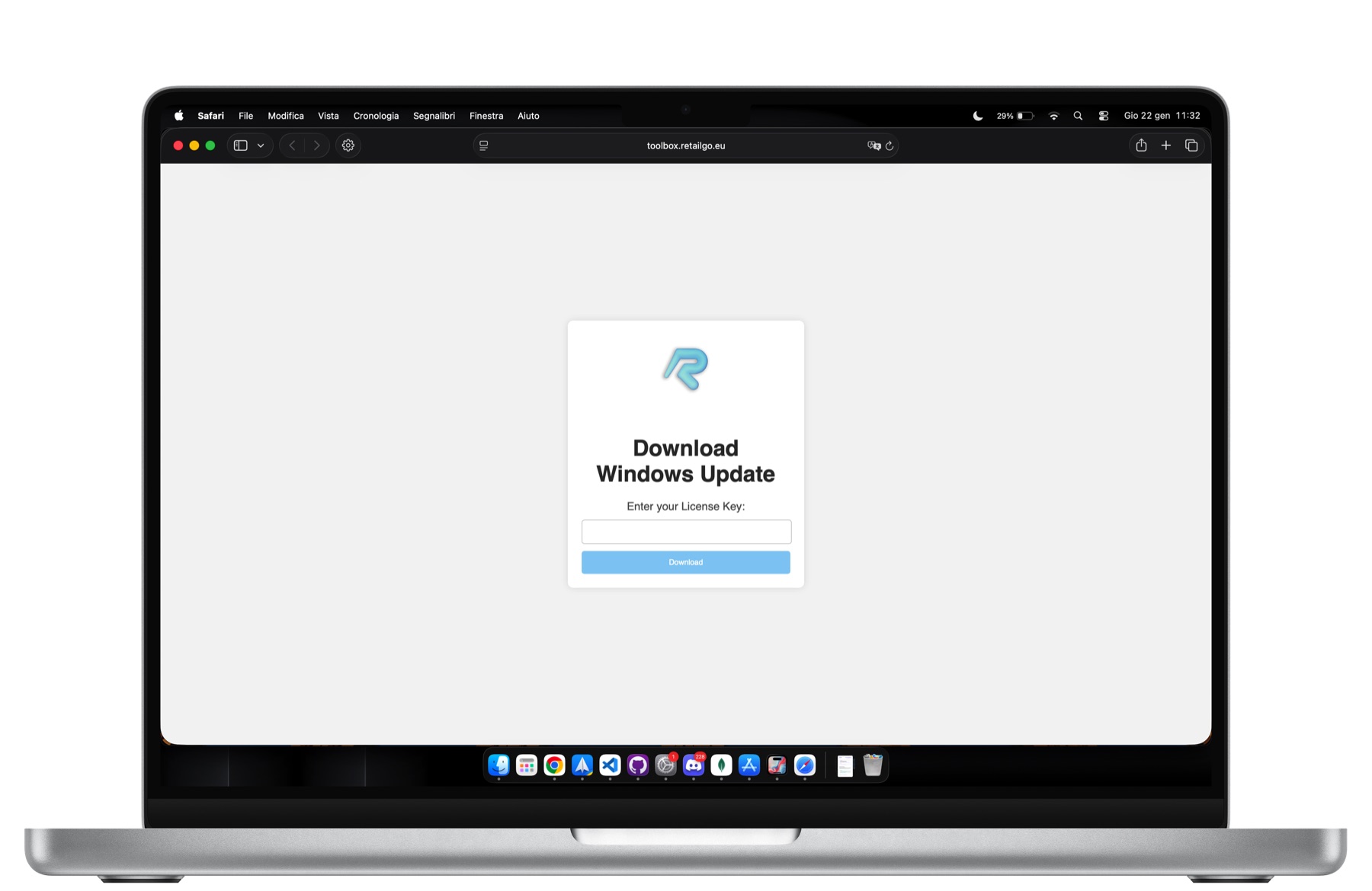 Anteprima dell'applicazione Retail.go